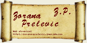 Zorana Prelević vizit kartica